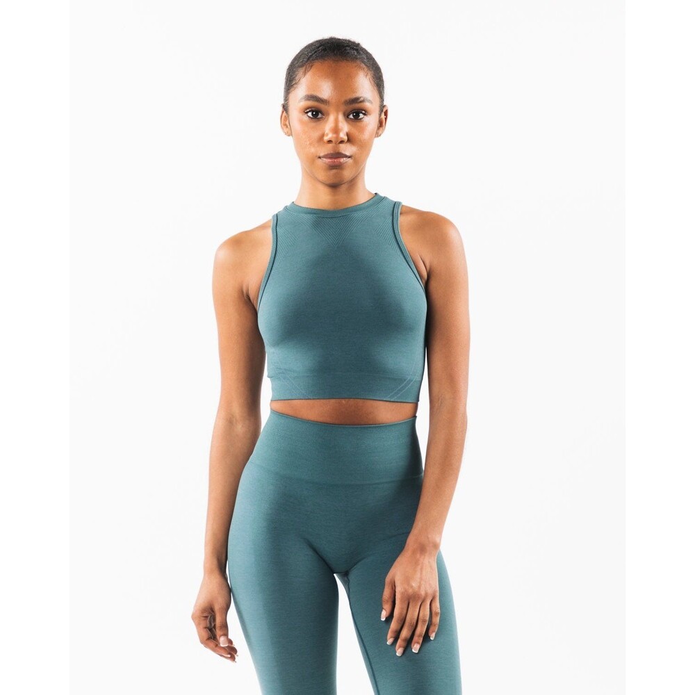 Alphalete Stratus Crop Tank Ocean Size Small